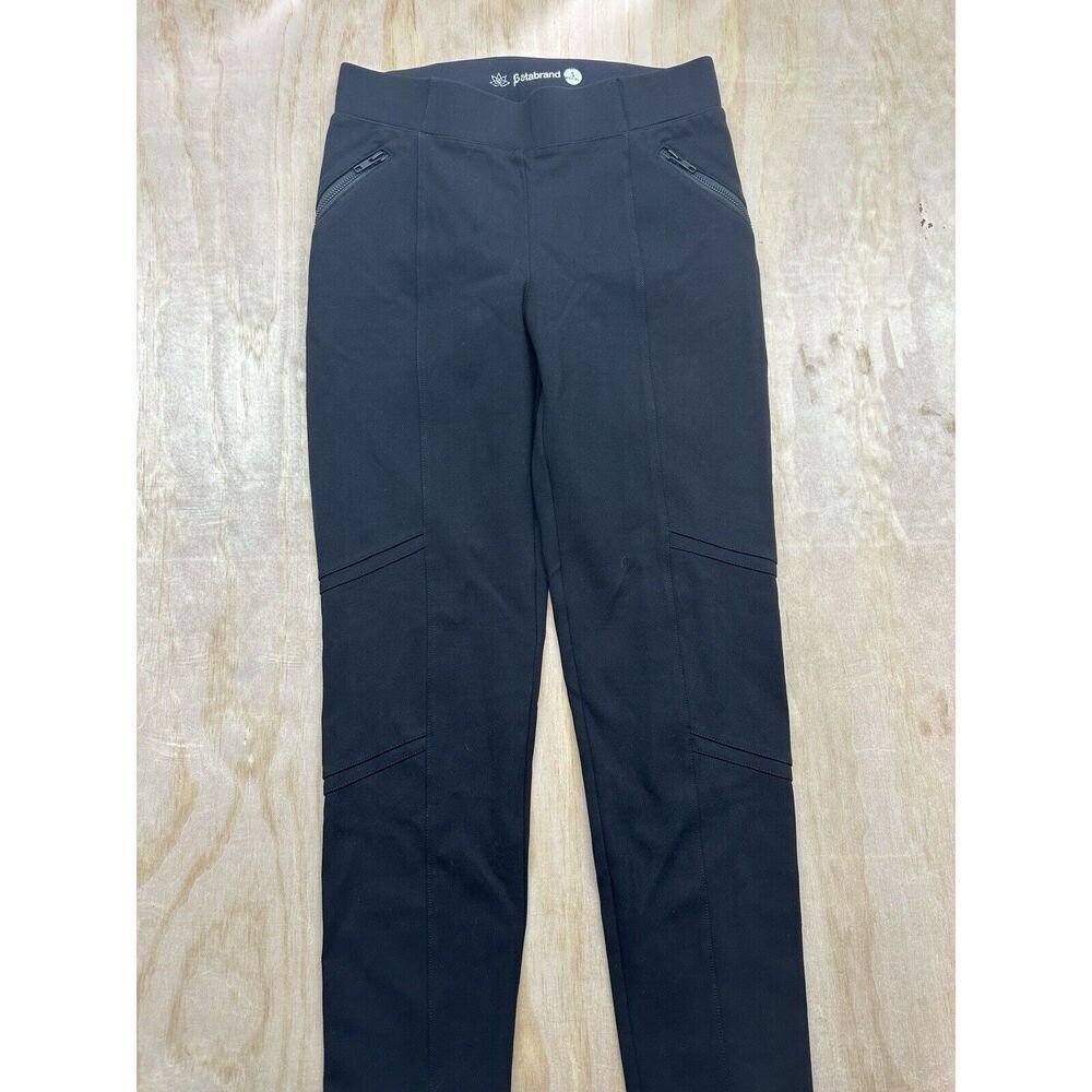 Betabrand Straight Leg Trouser Yoga Career‎ Pants Black Comfort Small Petite EUC